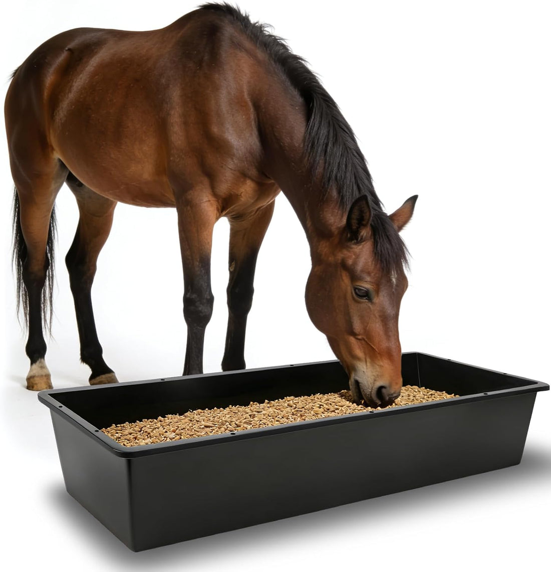 5 Pack Plastic Water Trough,18 Quart Large Livestock Feeder Trough