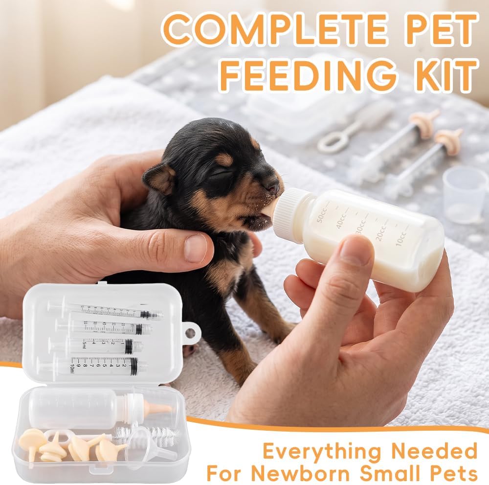 Pet Nursing Kit for Newborn Kittens Puppies & Small Animals