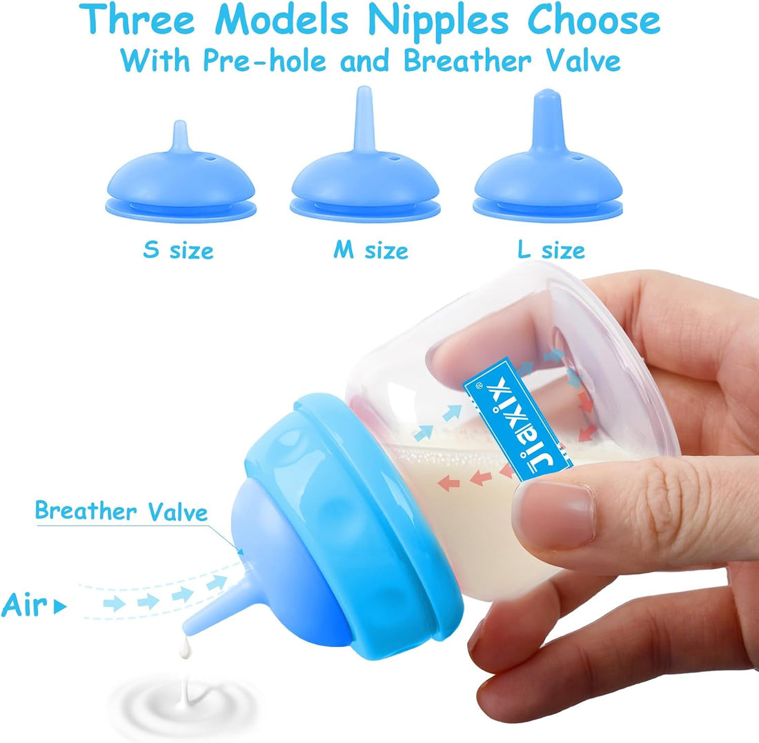 Jiaxix Pet Bottle Feeding Kit, Puppy & Kitten Nursing Supplies, Blue