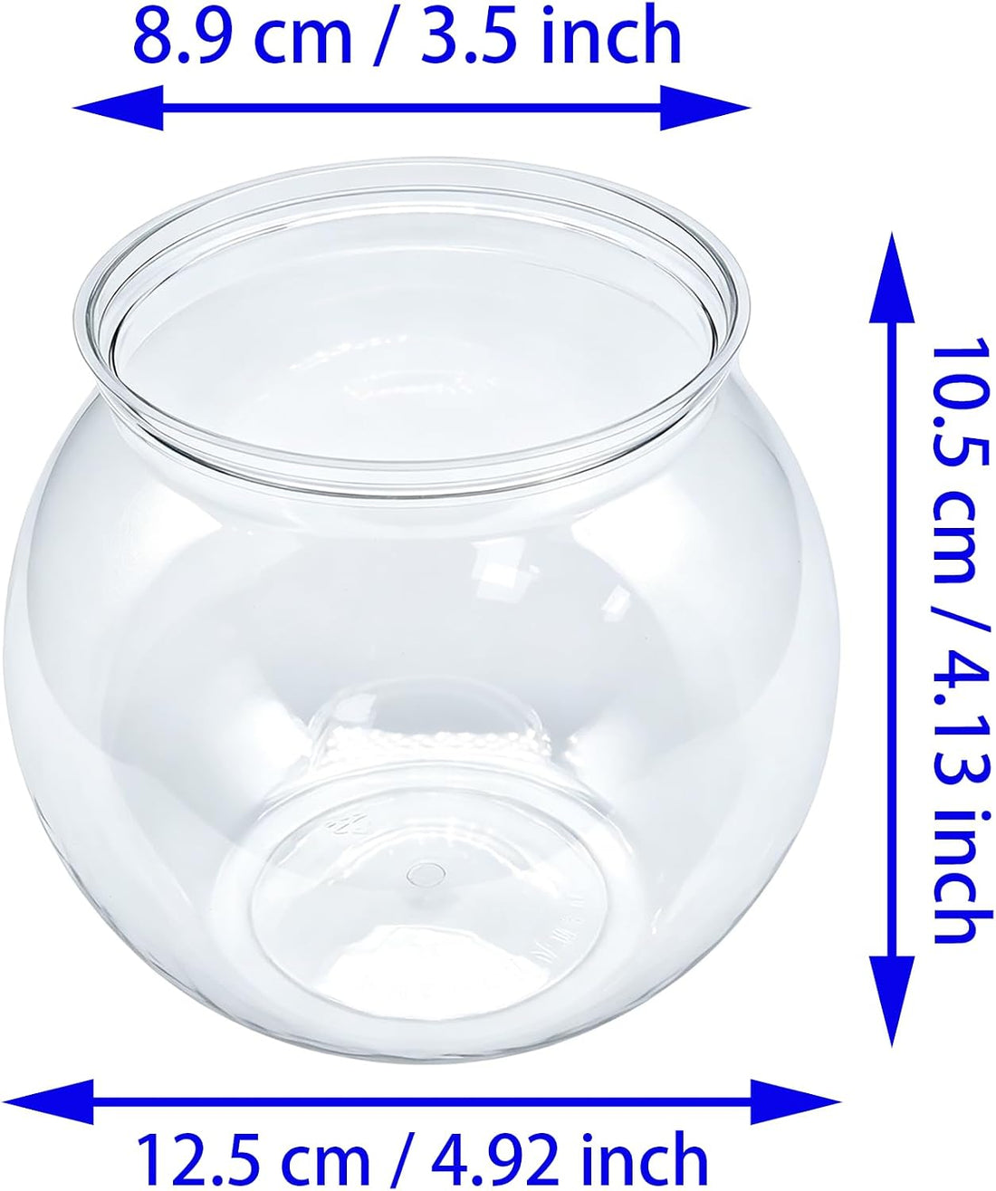 1 PCS Fish Bowl Small Plastic Bubble Bowl (23 Oz)