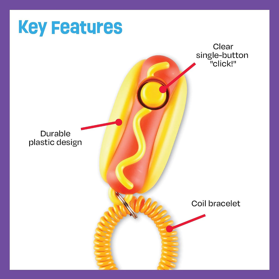 Brightkins Smarty Pooch Training Clicker: Hot Dog