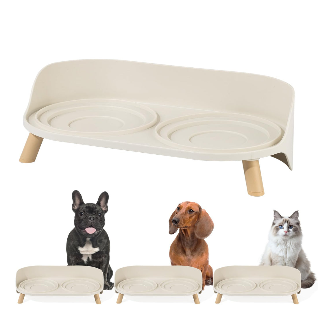 Raised Dog Feeder Bowl Stand