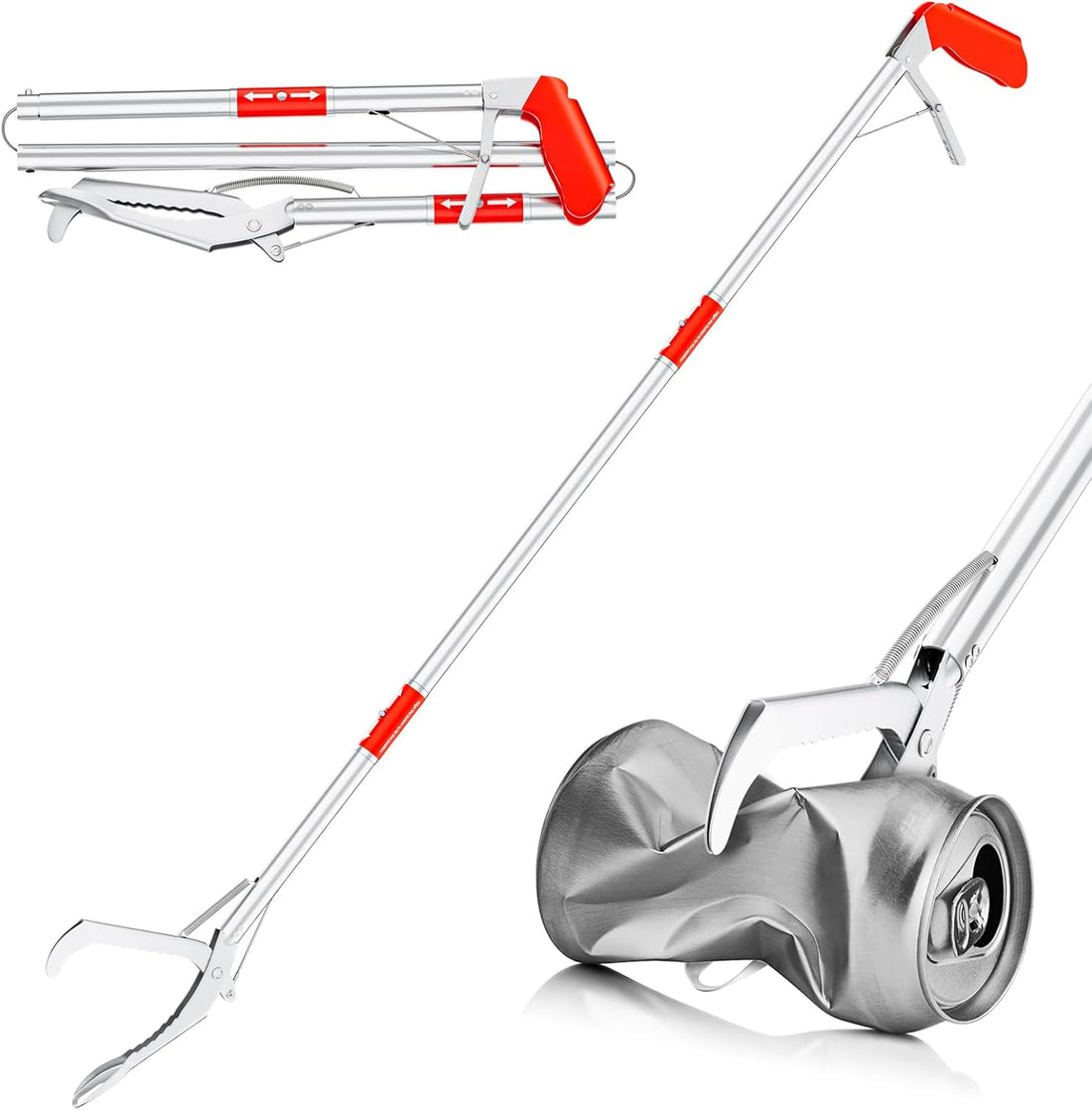 Grabber Reacher Tool, 50" Foldable Snake Grabber