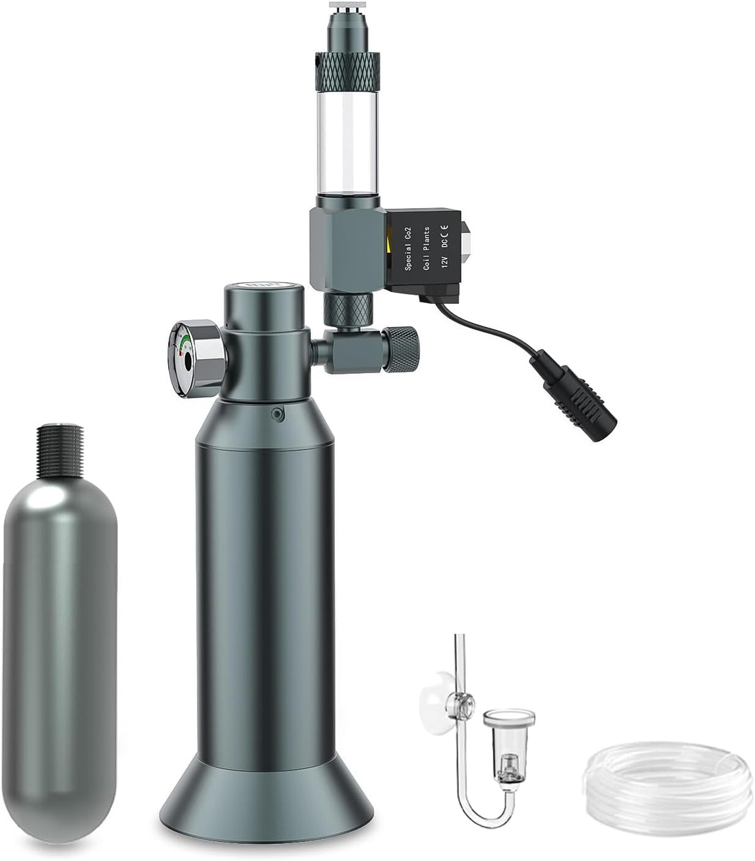 FZONE Desktop Aquarium CO2 System,45g CO2 Cartridge,5/8" & 3/8"