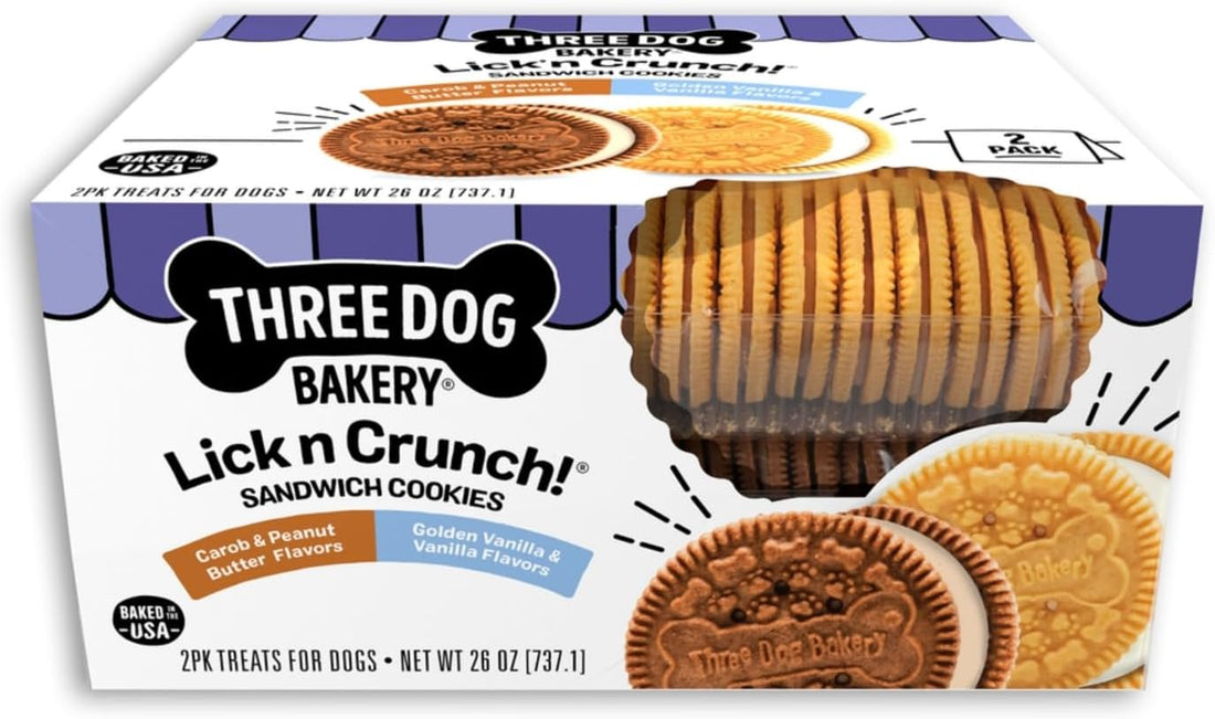 Three Dog Bakery Lick'n Crunch! Dog Treats - 13 oz