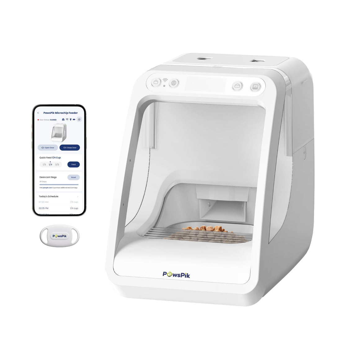 PawsPik Automatic Microchip RFID Cat Feeder,16-Cup