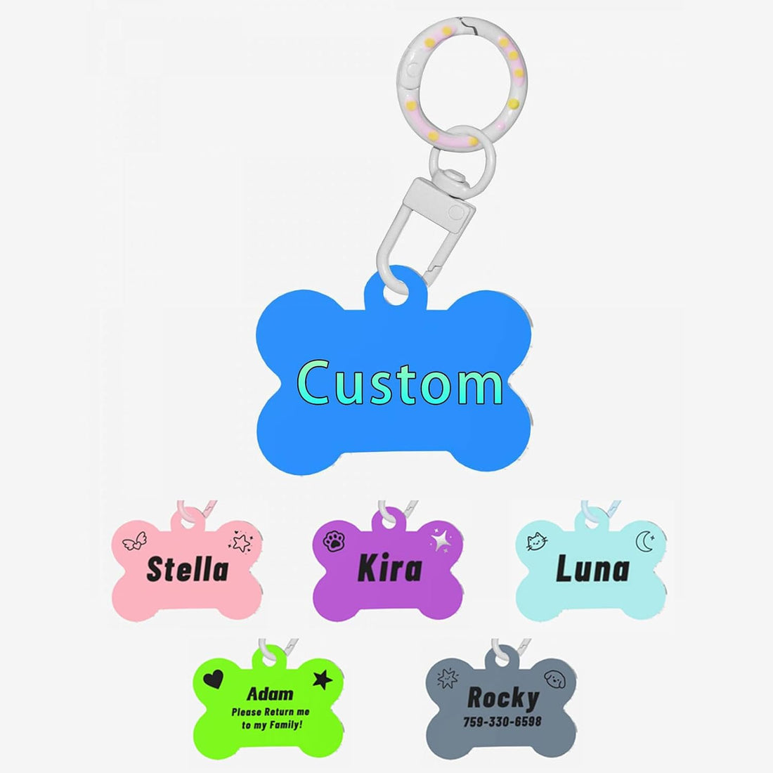 Custom Dog Tag for Cats Customized Dogs Tag for Name Cat Puppy Kitten