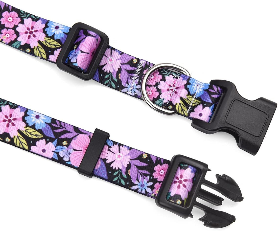 Mihqy Dog Collar with Bohemia Floral Tribal Geometric Patterns