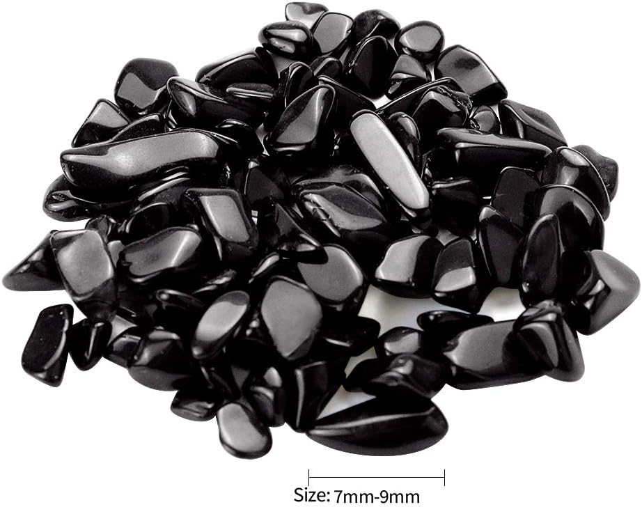 Twdrer 2lb Natural Black Obsidian Stone Chips