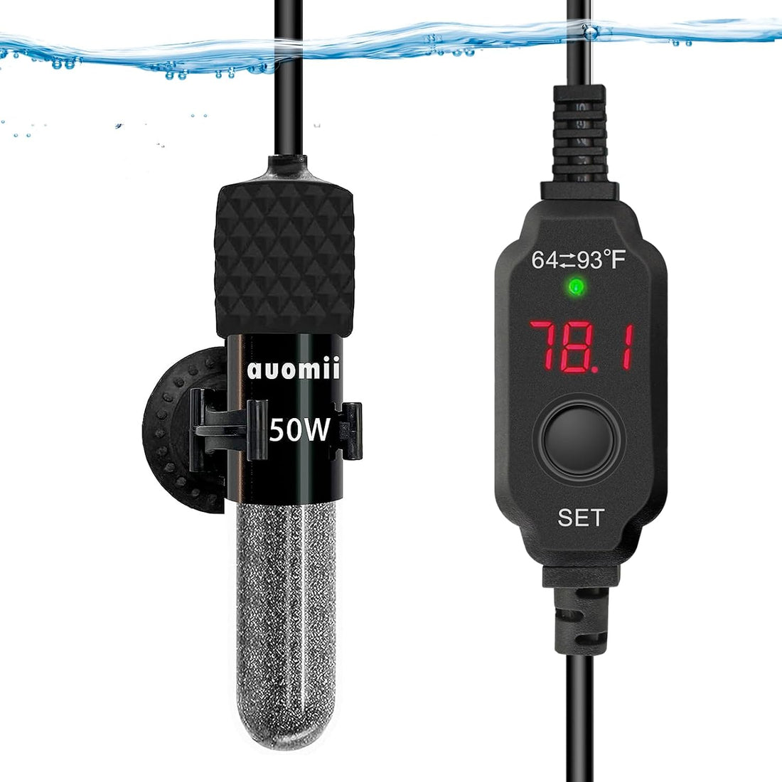 USB 10W Mini Submersible Aquarium Heater Adjustable Fish Tank Heater