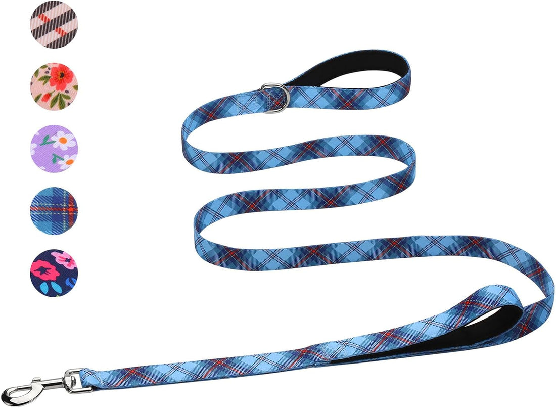Hikiko 6FT Dog Leash Padded Double Handle with Designed Pattern