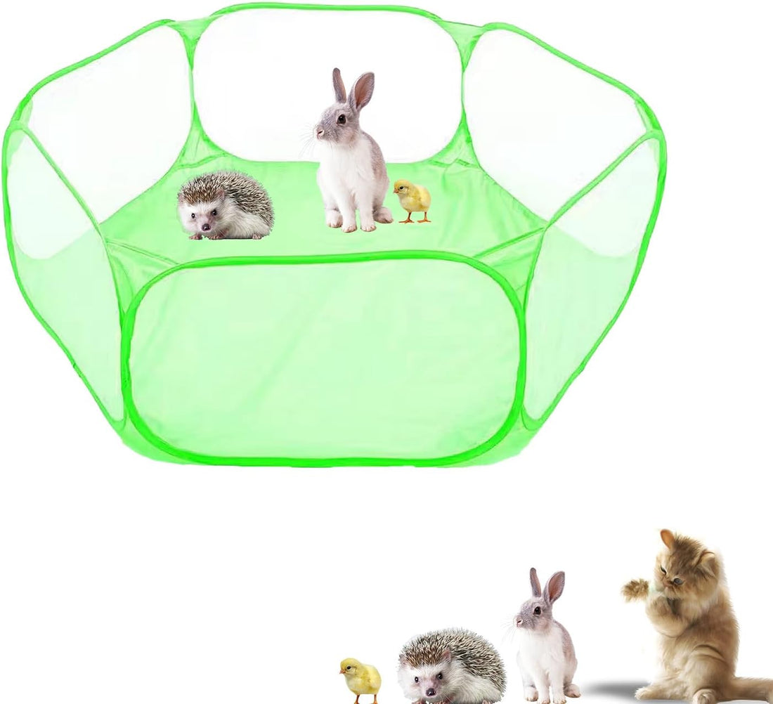 Small Animals Playpen, Portable Pop-up Open Interactive Pet Tent