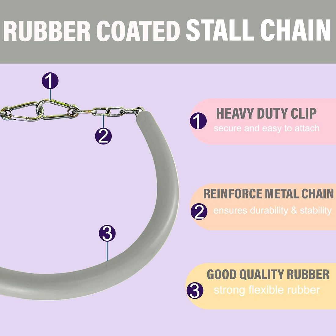 Stall Chain for Horses – 51 Inch Horse Stall Guard with Heavy-Duty