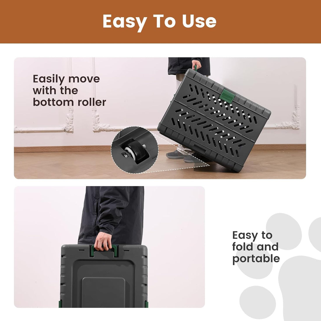 28 in Handle Basic Dog Crate for Indoor Use, Pet Kennel Cage