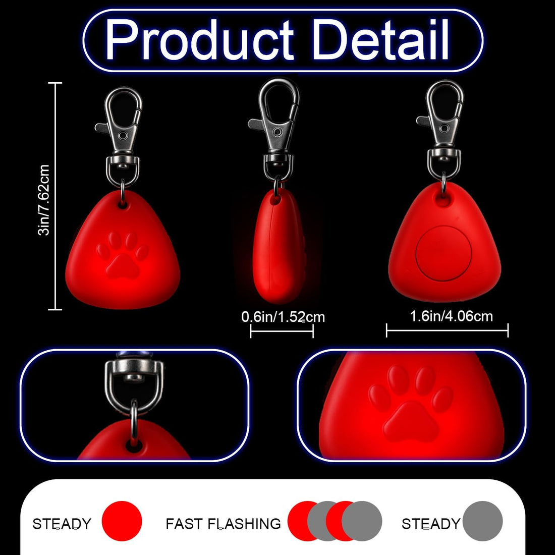 QUELIEN LED Dog Collar Light