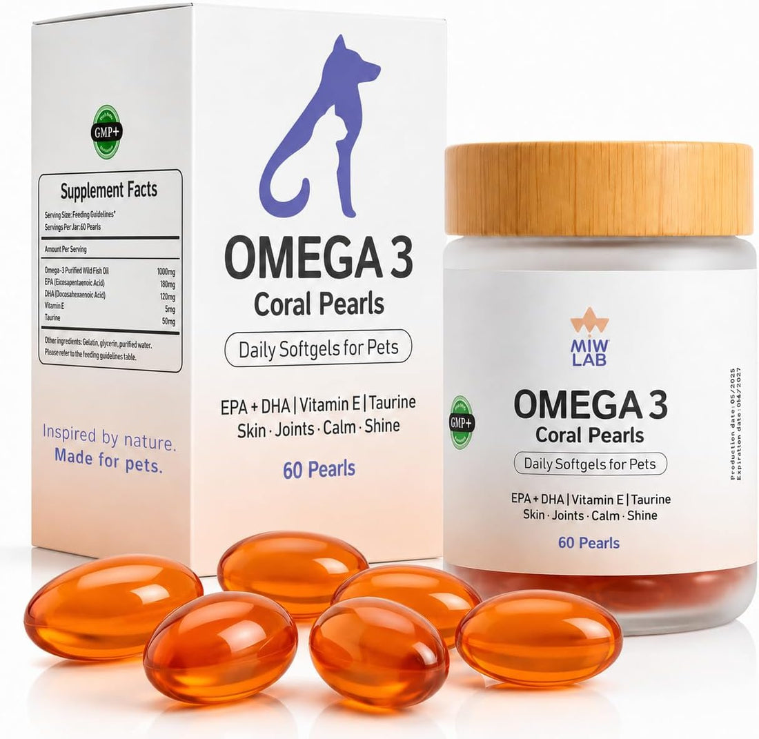 Omega 3 Fish Oil for Dogs and Cats EPA + DHA + Taurine + Vitamin E