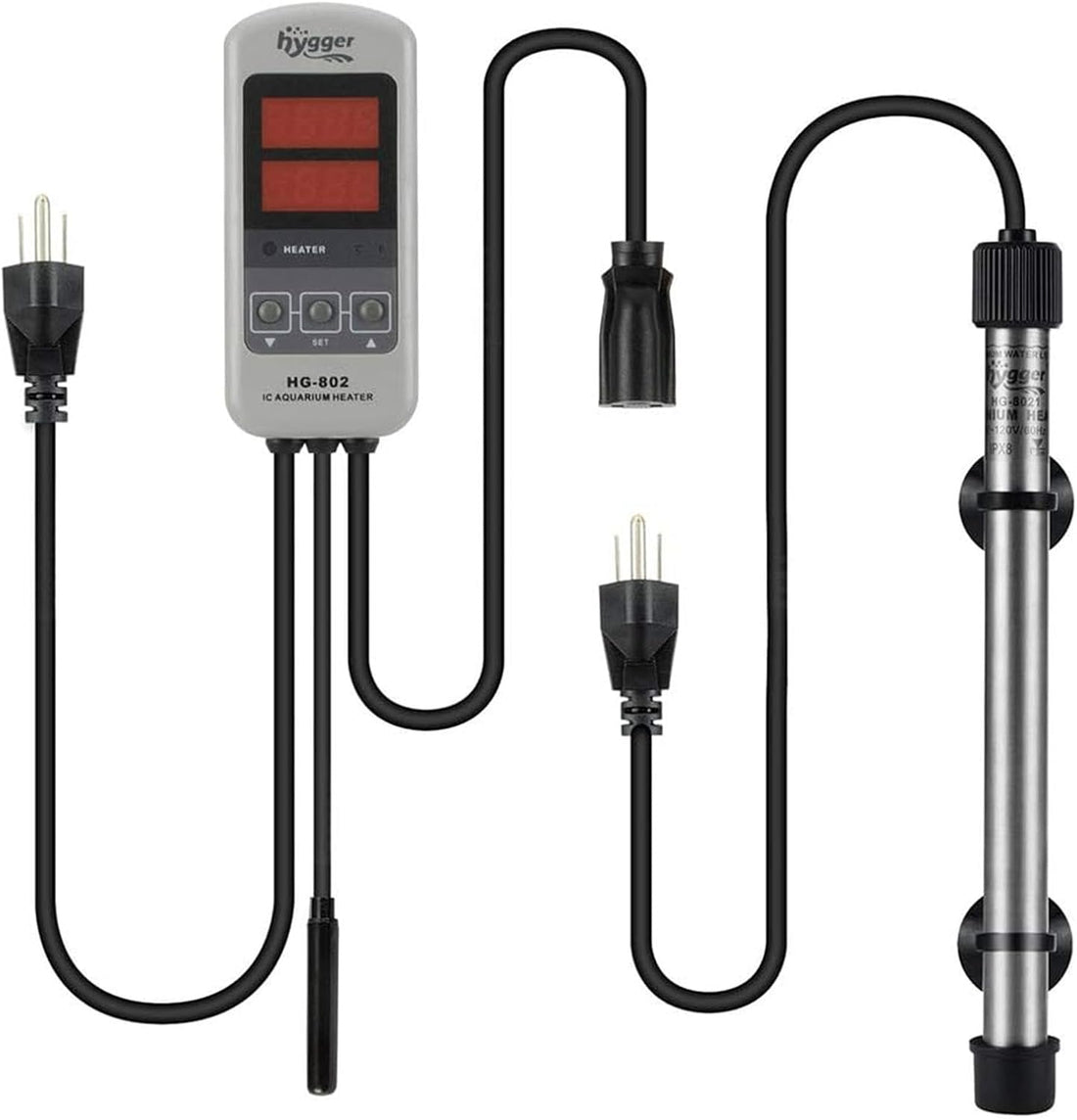 hygger Pinpoint Saltwater Aquarium Heater with Digital Thermostat IC