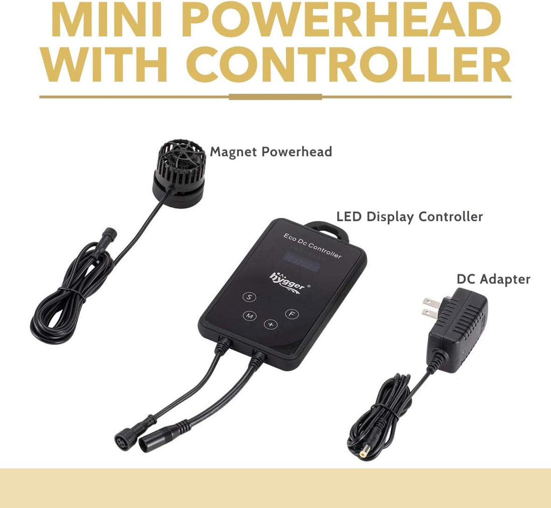 hygger Mini Wave Maker Aquarium Magnetic DC Powerhead with LED