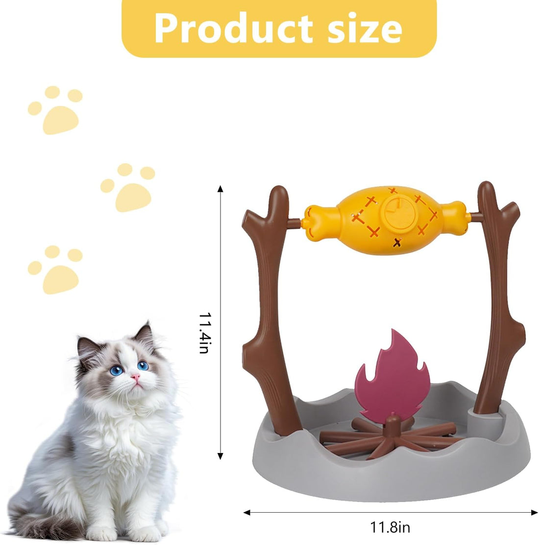 Cat Slow Feeder, Interactive Cat Puzzle Toy Treat Dispenser