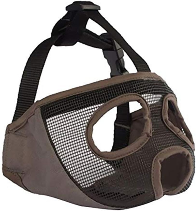 Short Snout Dog Muzzle- Adjustable Breathable Mesh Bulldog Muzzle