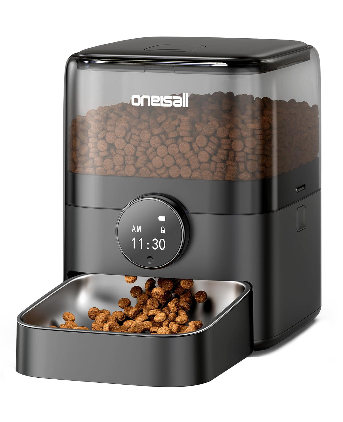 oneisall Automatic Cat Feeder for Large Kibble and Snacks