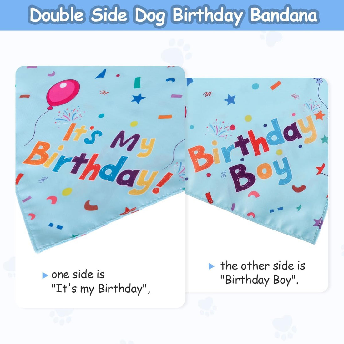 Yicostar Dog Birthday Party Supplies, Dog Birthday Bandana Set