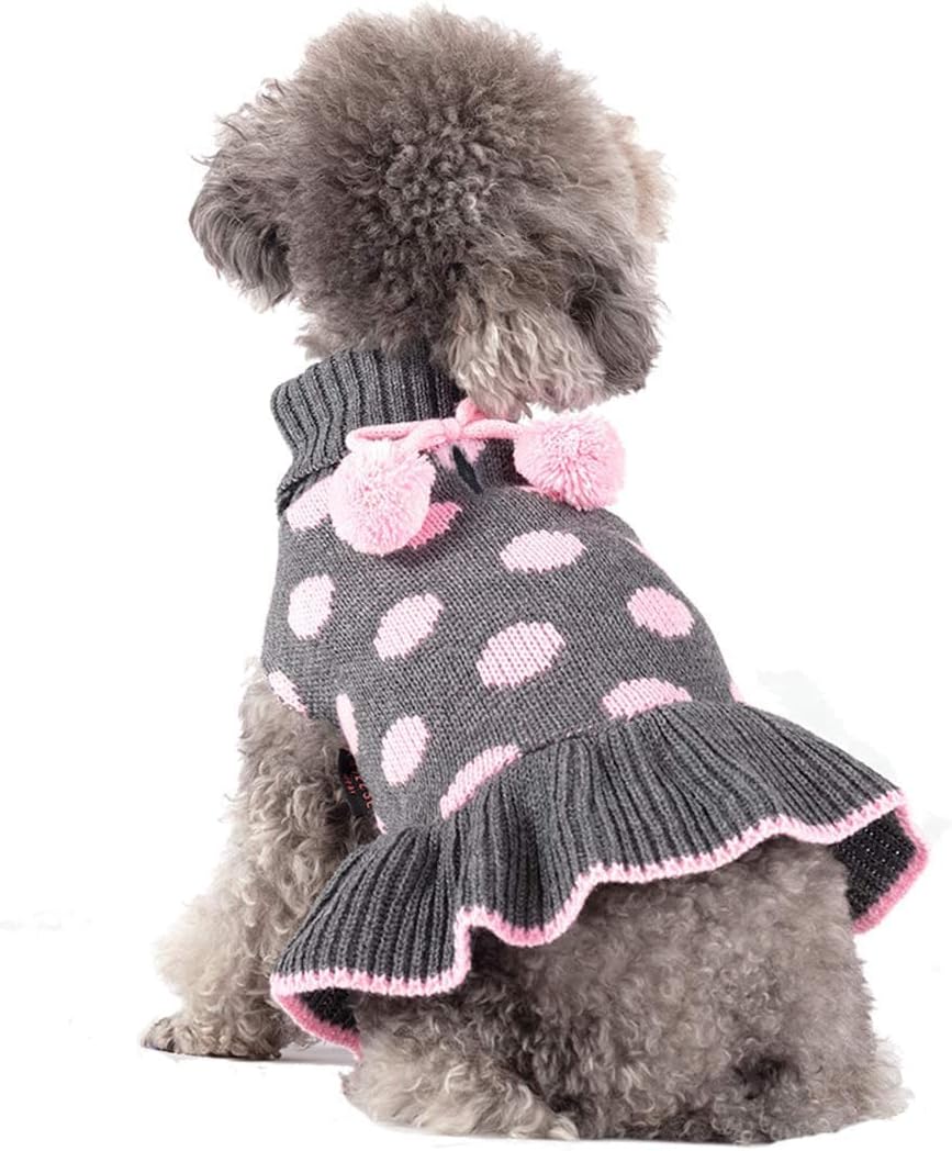 KYEESE Dog Sweaters with Leash Hole for Small Dogs Turtleneck Dog