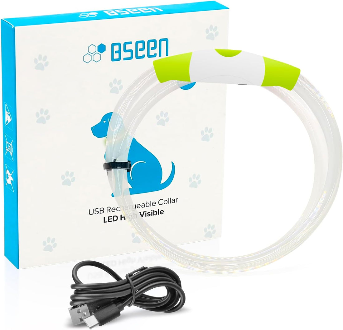 BSEEN Light Up Dog Collar (Green 70cm)