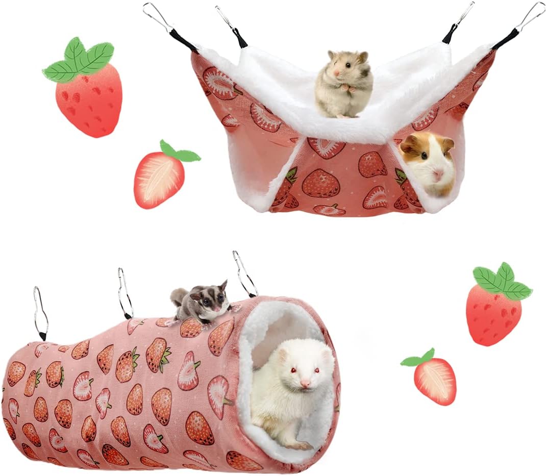 LEFTSTARER Rat Ferret Hammock Toy and Cage Accessories for Guinea Pig