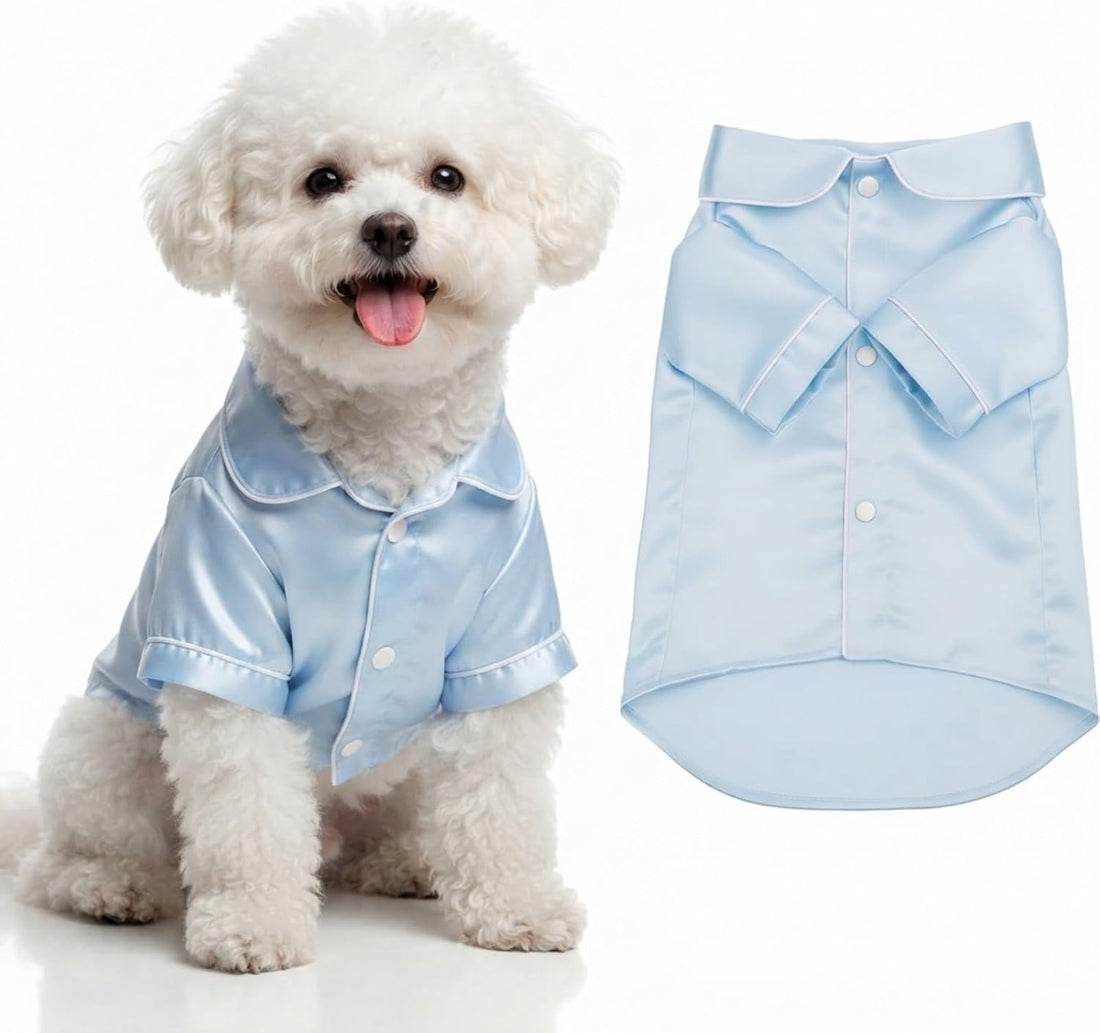 Dog Silk Pajamas Shirt Puppy Satin Pjs for Small Dog