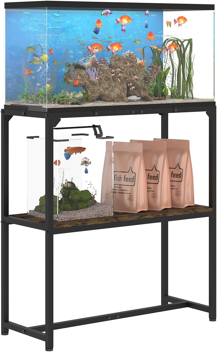 Mondazie 20-30 Gallon Fish Tank Stand, 30" L x 12" W x 32.2" H, White