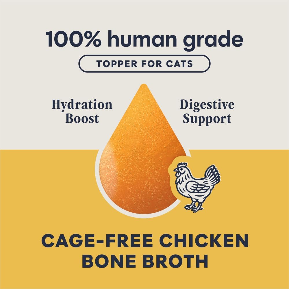 Instinct Bone Broth, Cat Meal Topper, Human Grade, Cage-Free Chicken