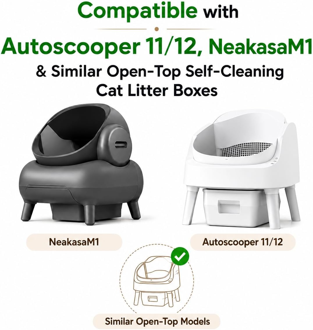 120 Count Litter Bags Compatible with Neakas M1 and Autoscooper 11