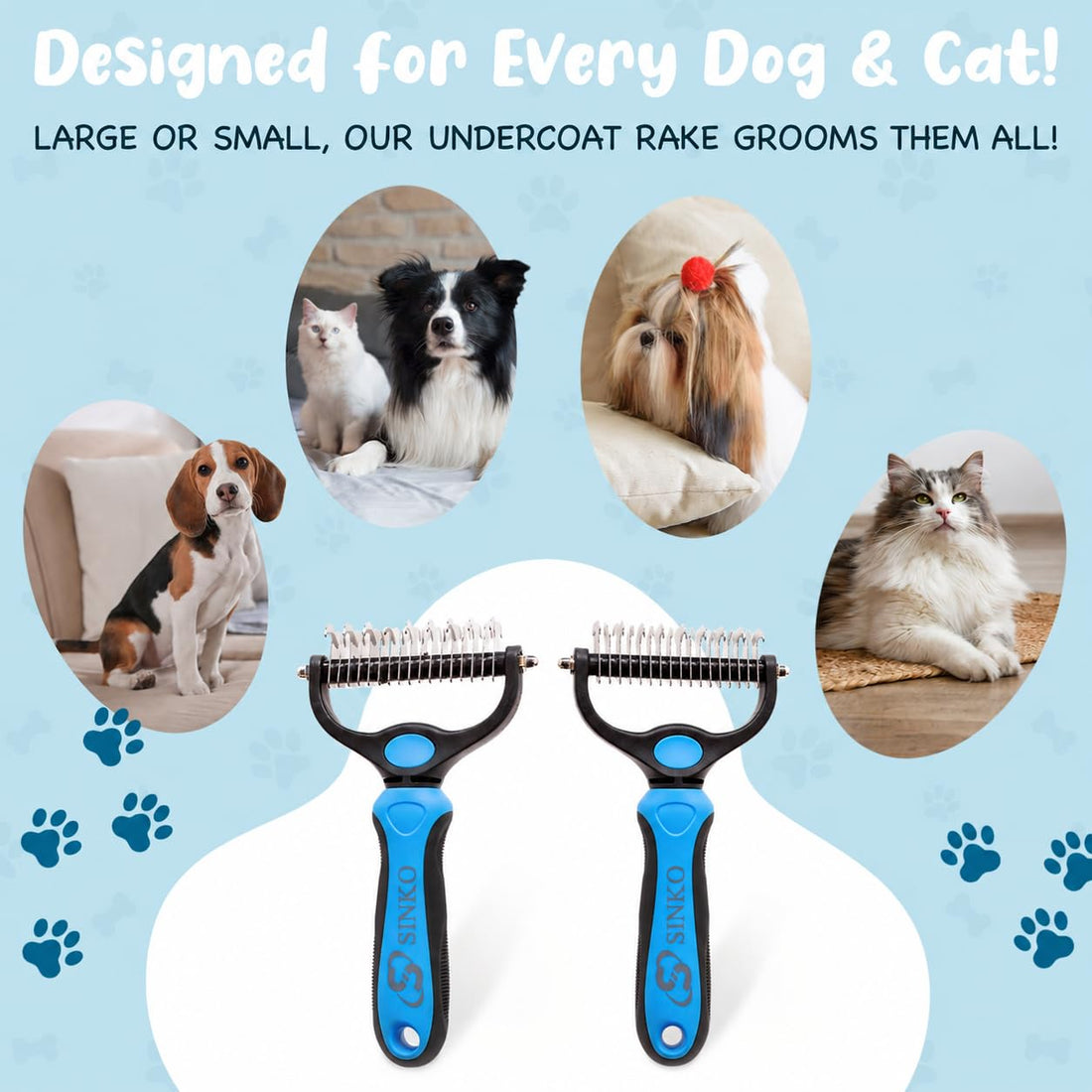 Sinko Shedding Brush For Dog and Cat