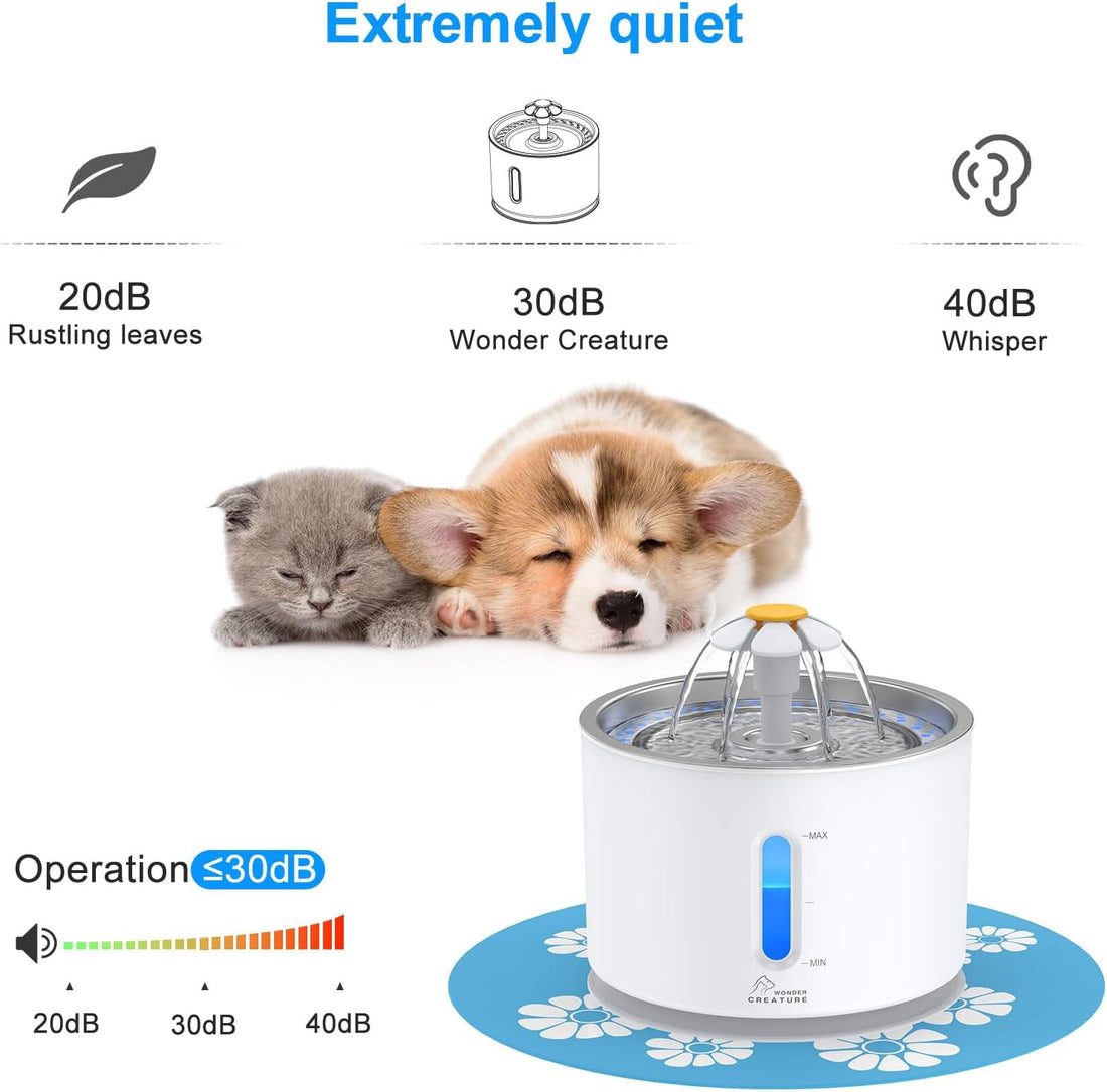 Wonder Creature Cat Water Fountain Stainless Steel