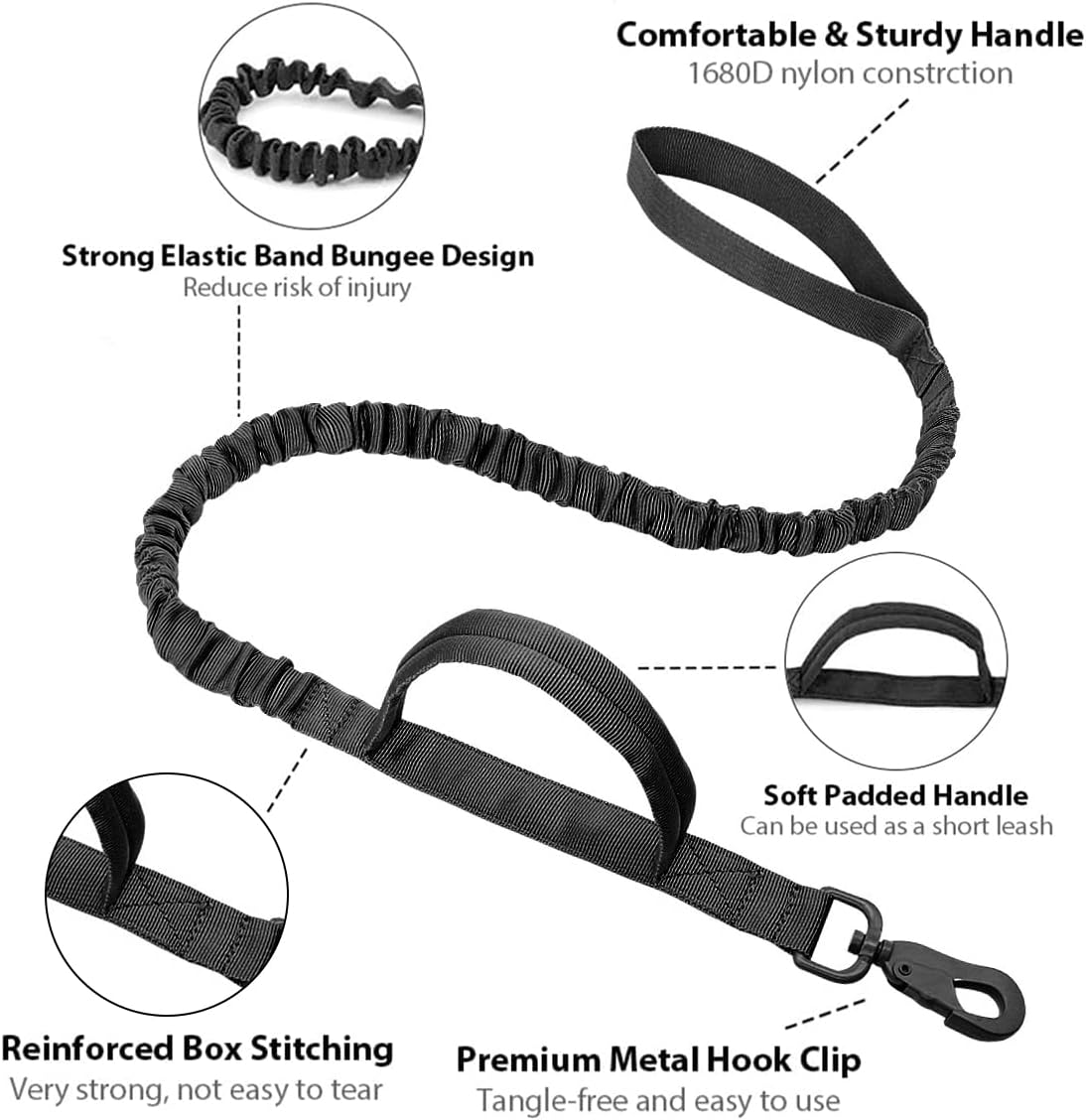 Tactical Dog Collar Heavy Duty Metal Buckle Collars for Medium Large