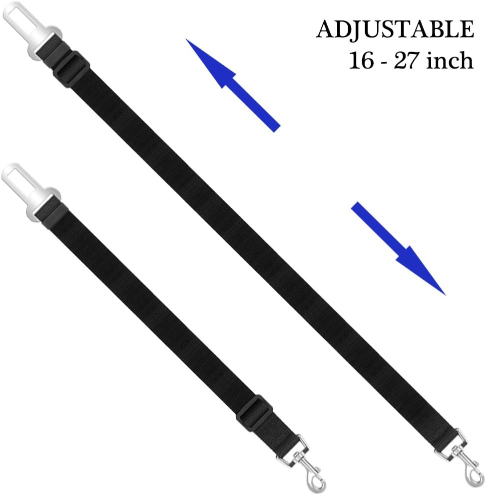 YuCool Dog Seat Belt,4 Piece Set Dog Car Adjustable Seatbelts