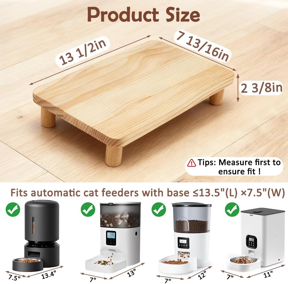 SZEE Cat Food Stand for Automatic Feeder & Tradition Bowls