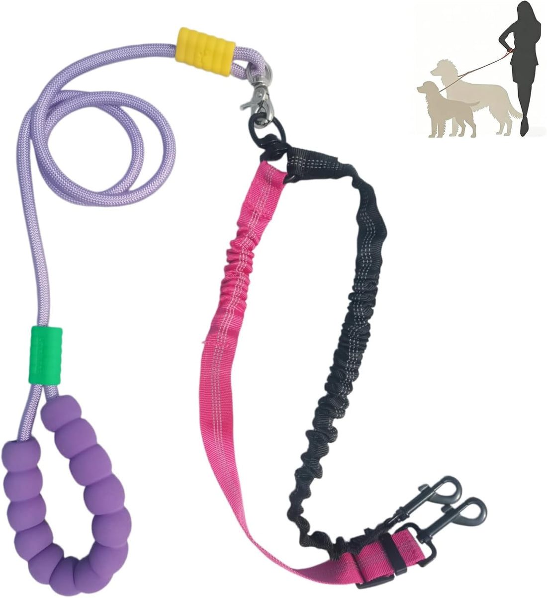 Double Dog Leash for 2 Small Dogs