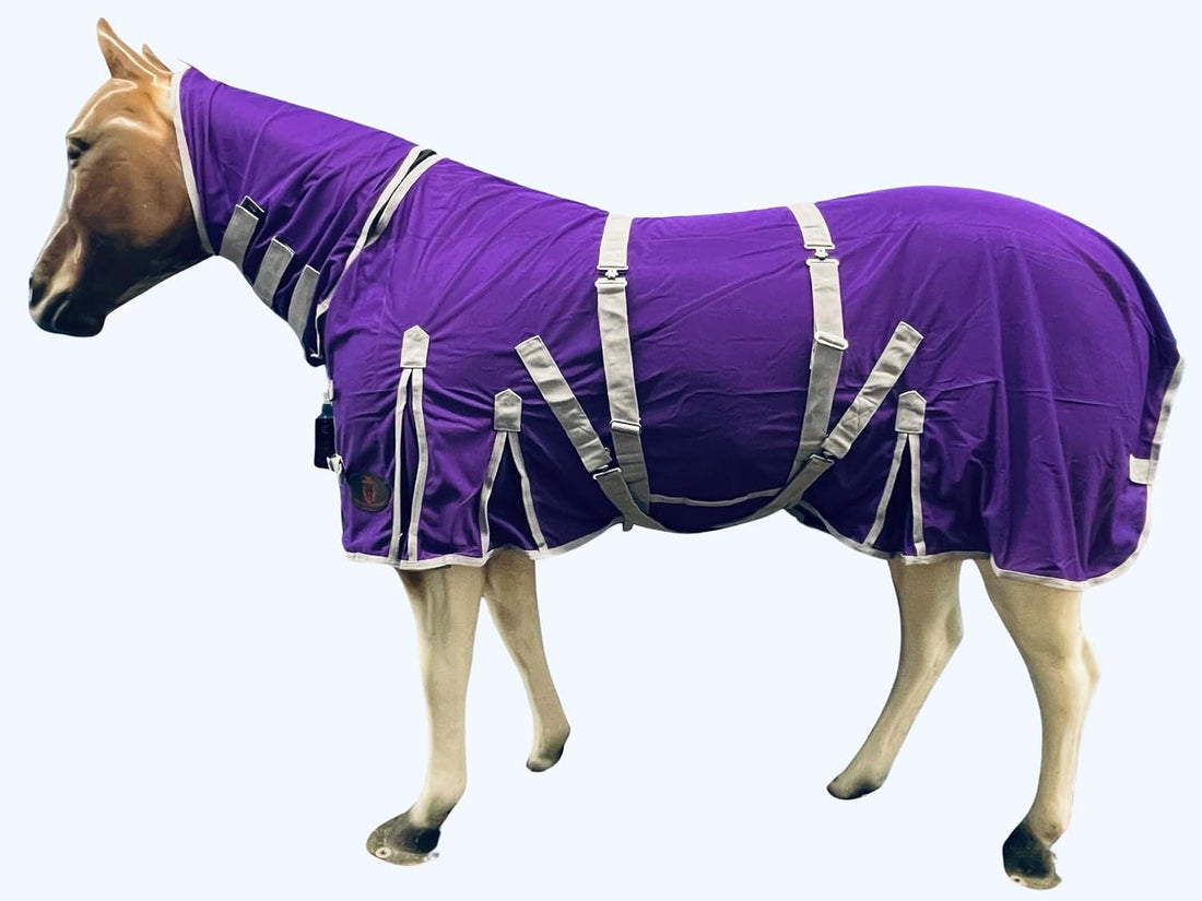 Horse Fly Sheet with Neck & Detachable Belly Band, Lightweight Mesh