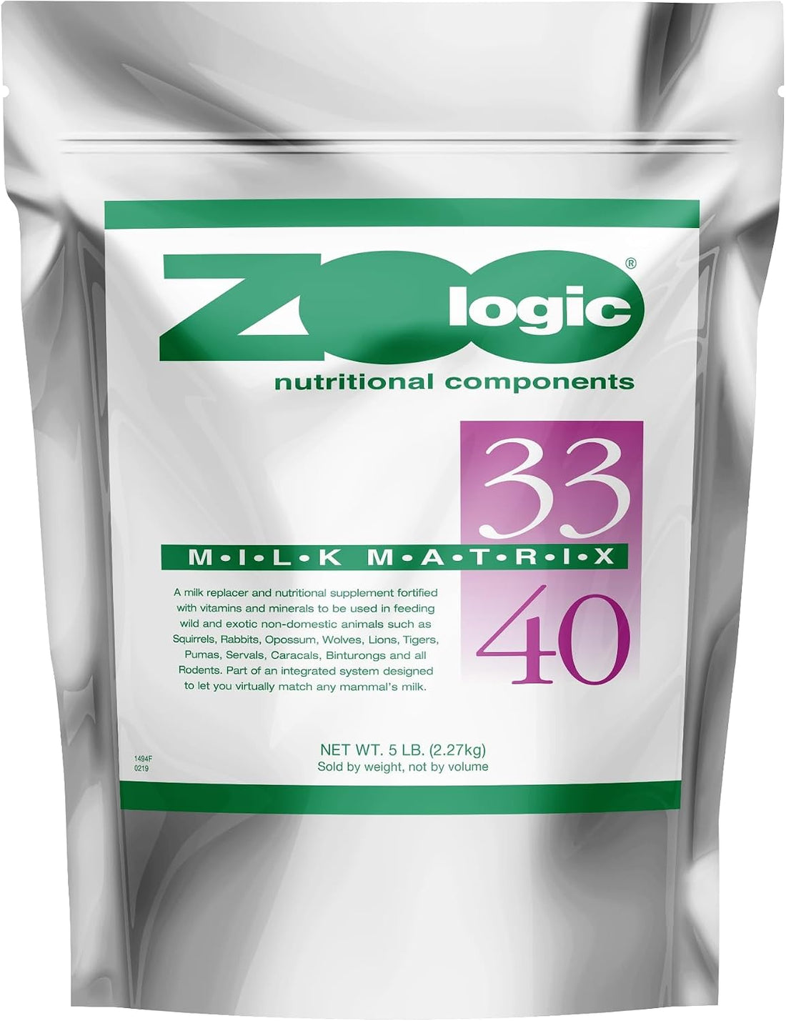 Pet-Ag Zoologic Milk Matrix 33/40 - 5 lb