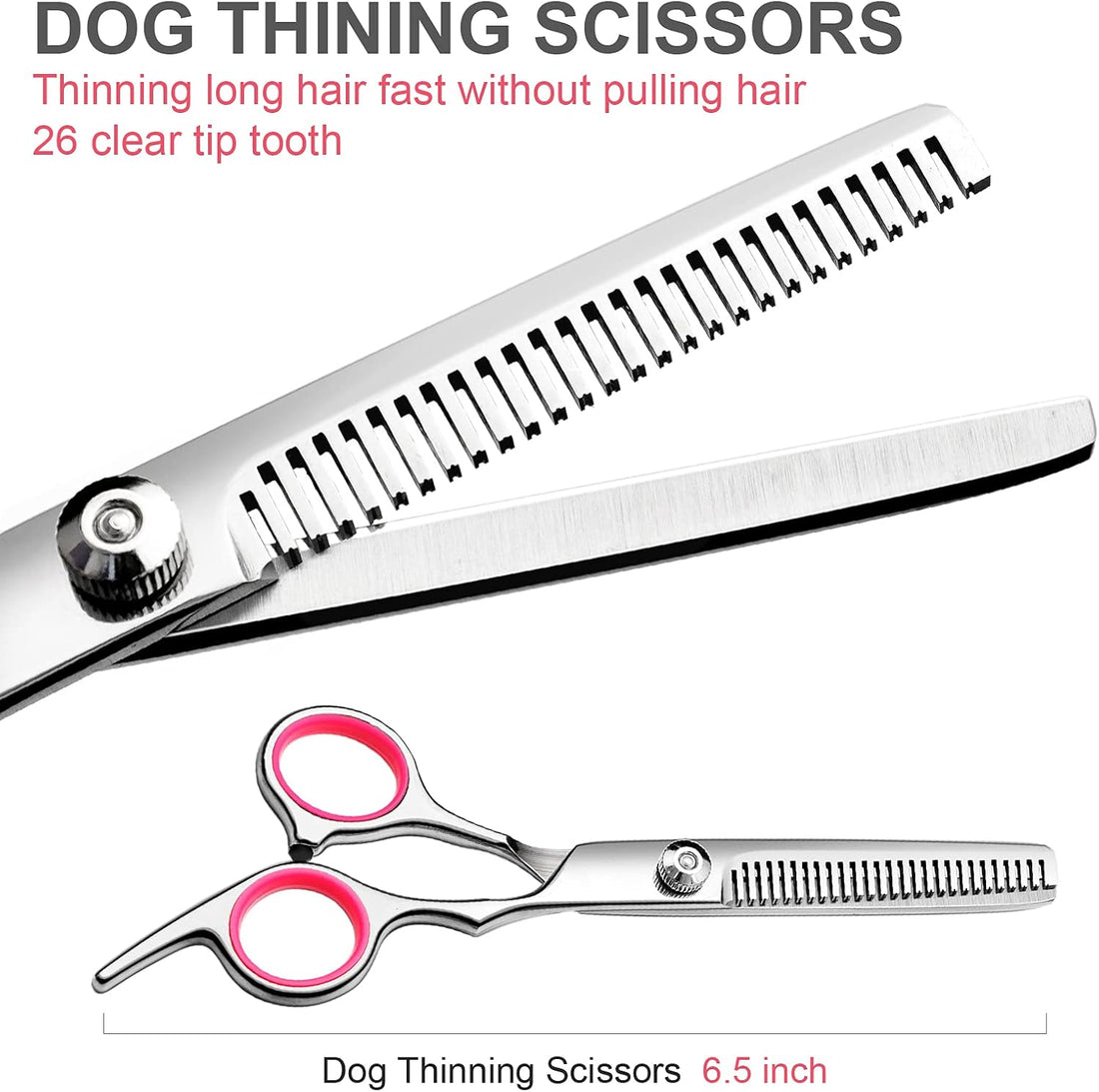 FAIGEO Dog Grooming Scissors with Safety Round Tips Stainless Steel
