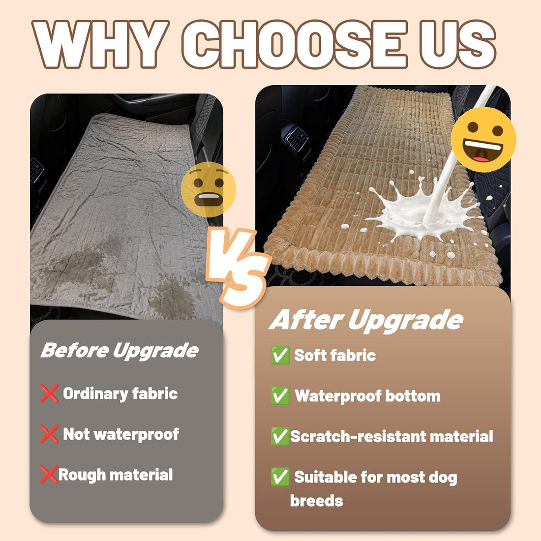 Dog Car Seat Waterproof Bed Cover Back Seat