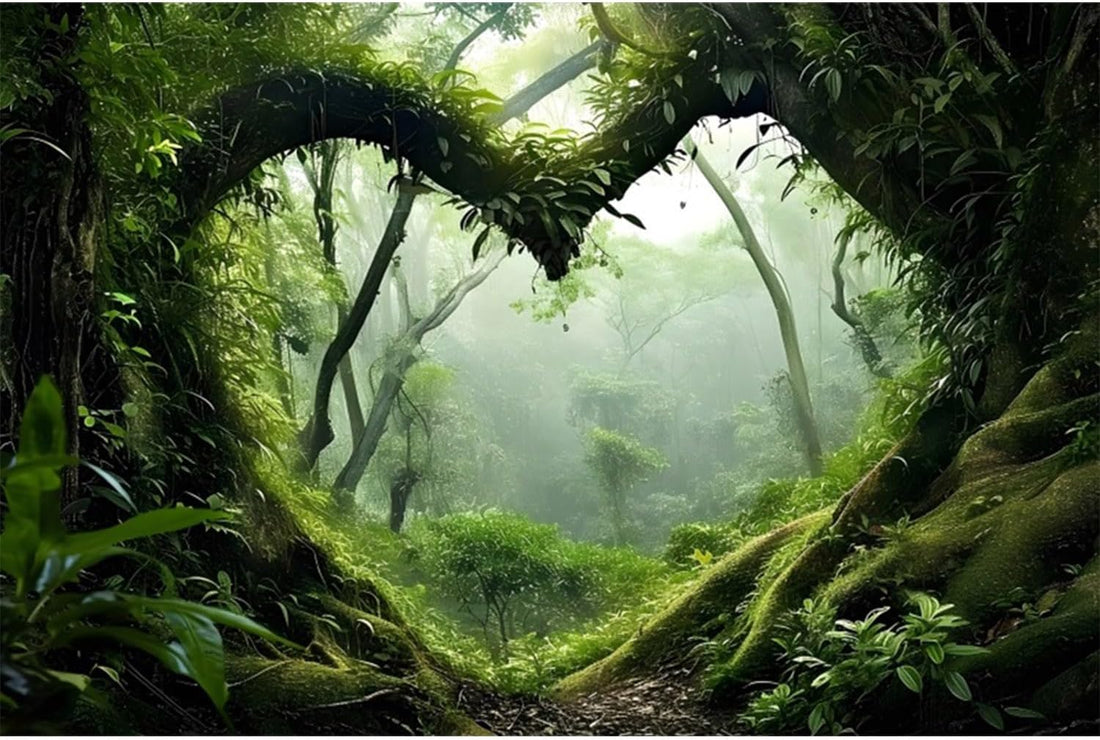 30x18 in Green Tree Reptile Habitat Background Rainforest Aquarium