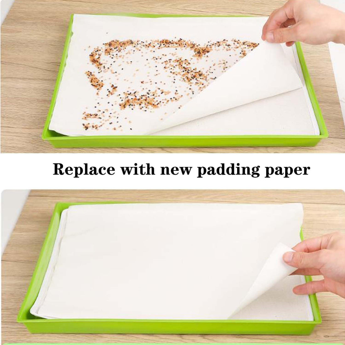 100 Sheets Bird Cage Liner Papers, Disposable Bird Cage Paper Liners