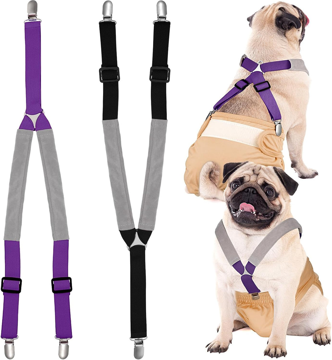 Saintrygo 2 Dog Suspenders Diaper Soft Adjustable