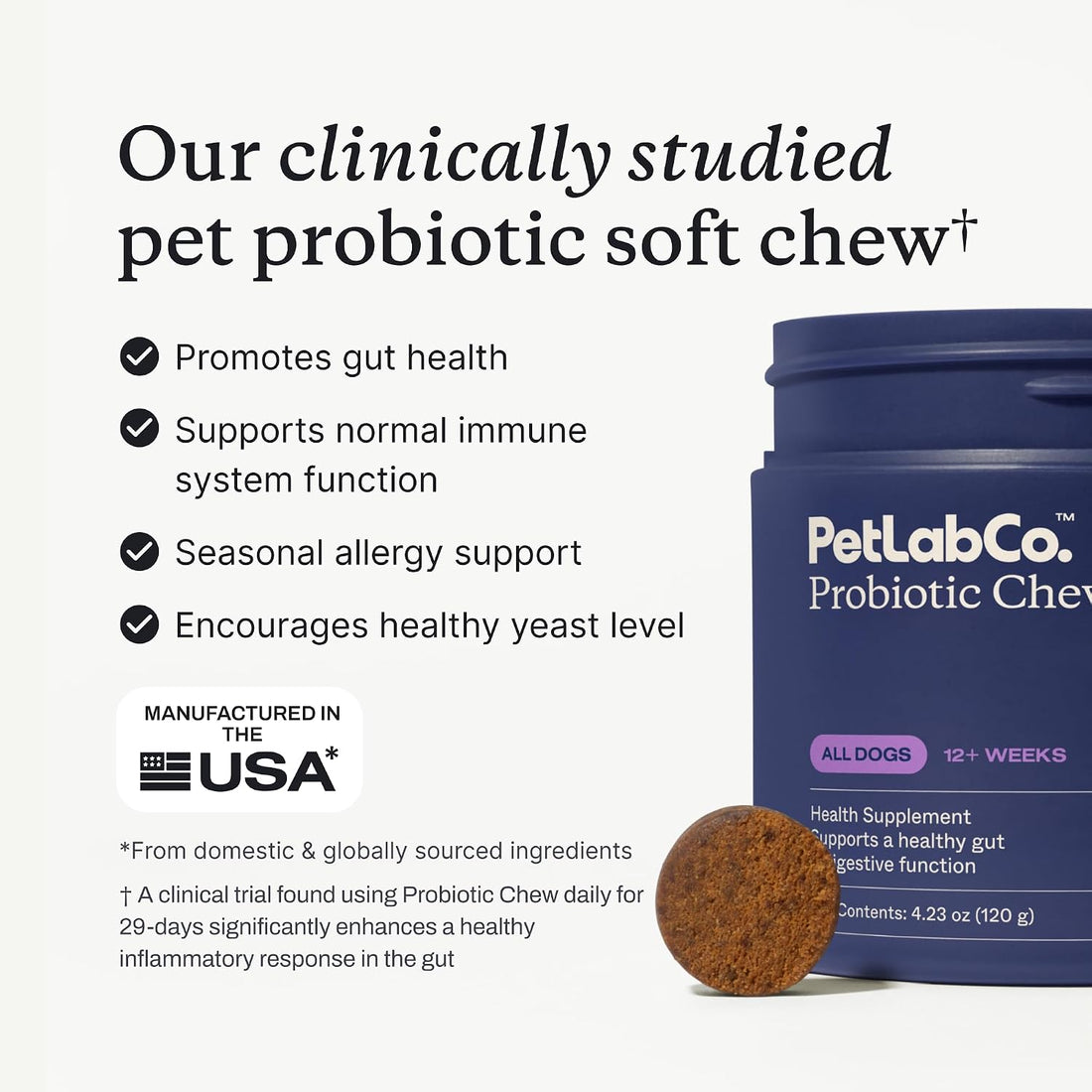 PetLab Co. Probiotic Chews, 30 Soft Chews, 2-Pack, Salmon