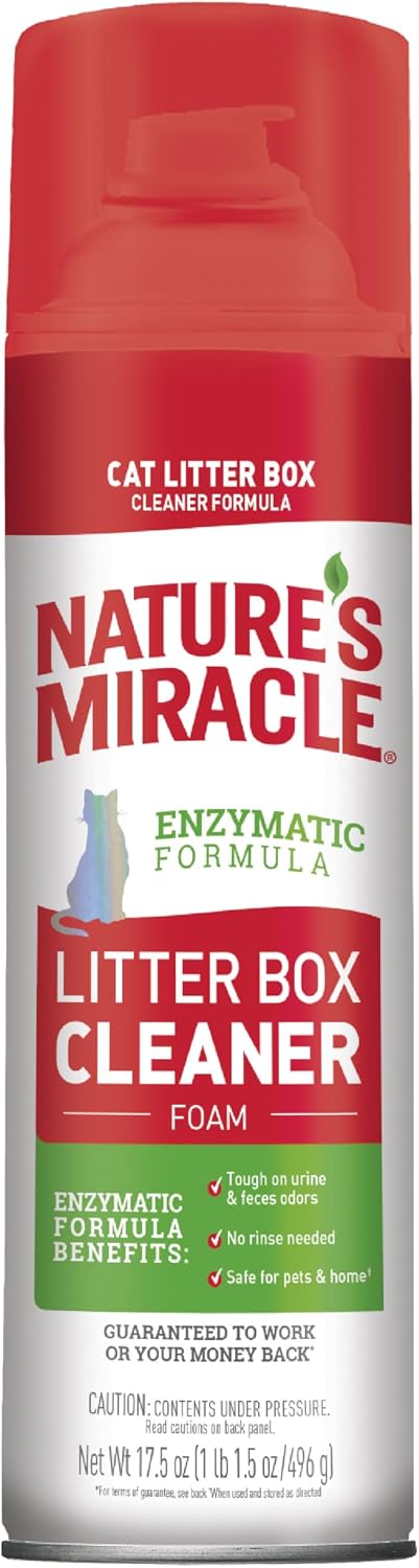 Nature's Miracle Cat Litter Box Cleaner Foam, Enzymatic Formula