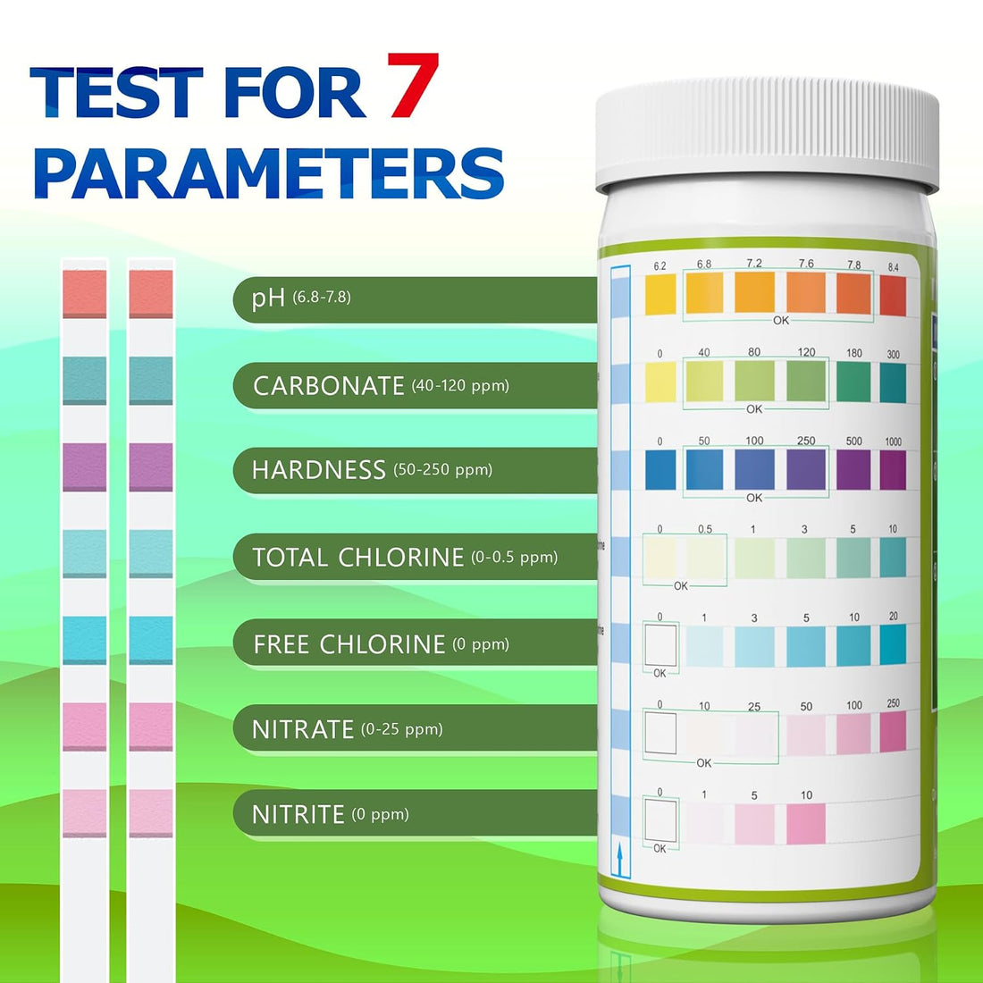Aquarium Test Strips Fish Tank Pond Water Testing Kit