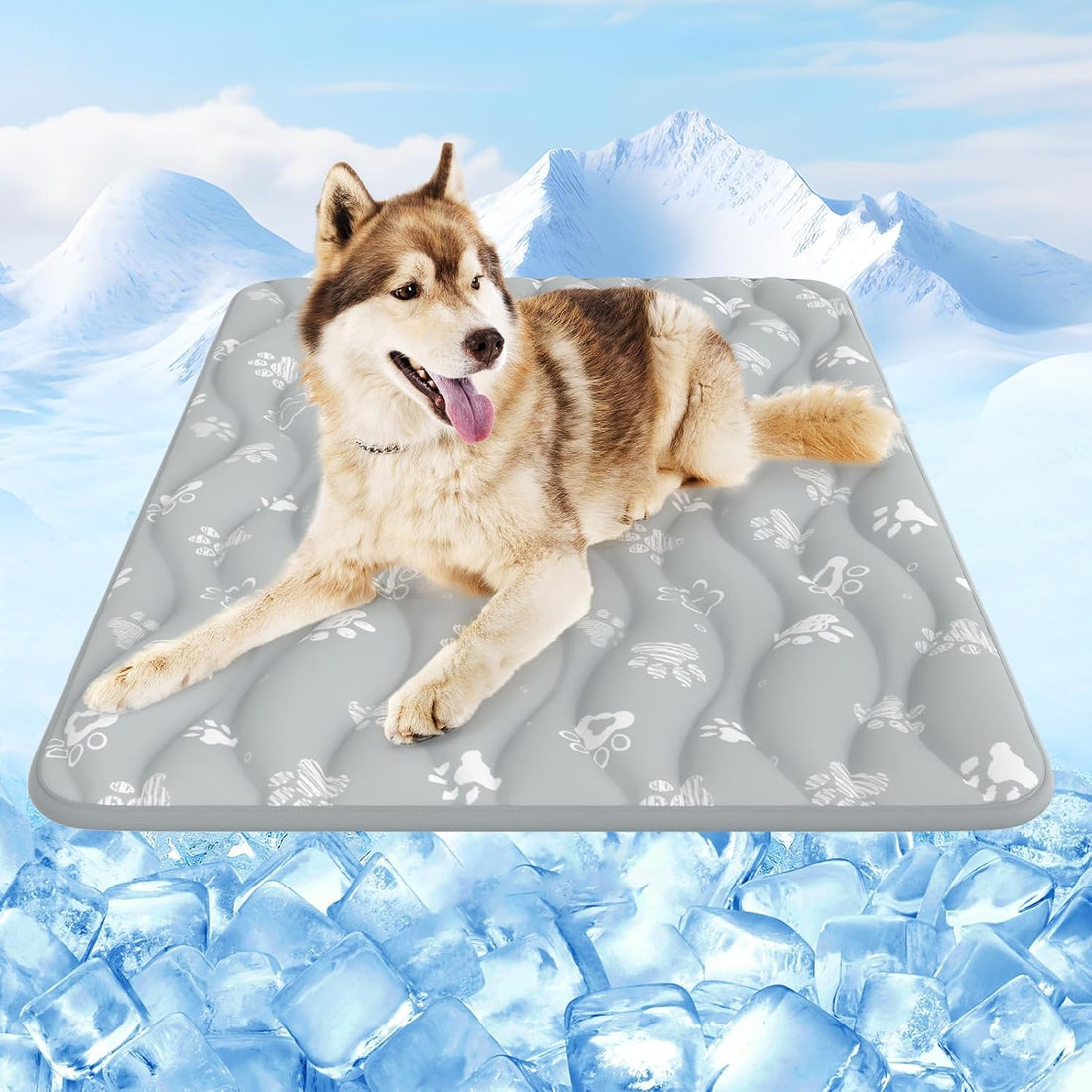 Rywell 44x32in Dog Cooling Mat with One-Way Moisture & Arc-Chill 3.0